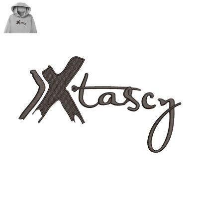 Xtascy Embroidery logo for Hoodie.