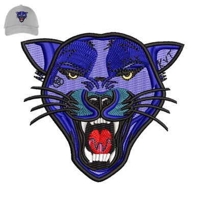 Angry Panther Embroidery logo for Cap.