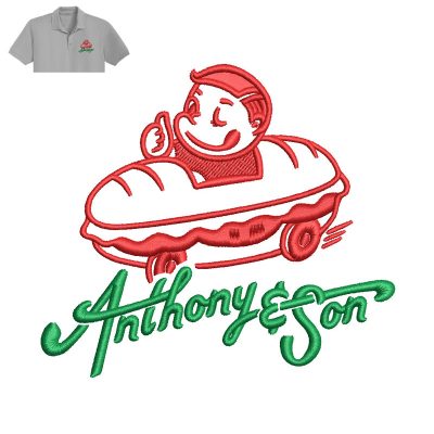 Anthony Son Embroidery logo for Polo Shirt.