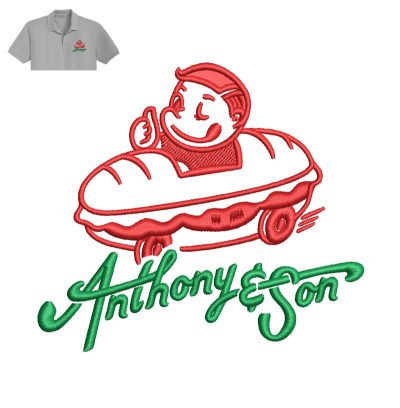 Anthony Son Embroidery logo for Polo Shirt.