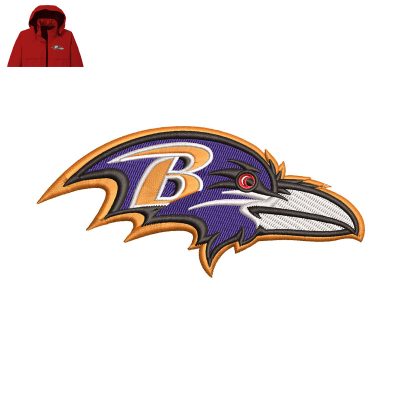 Baltimore Ravens Embroidery logo for Jacket.