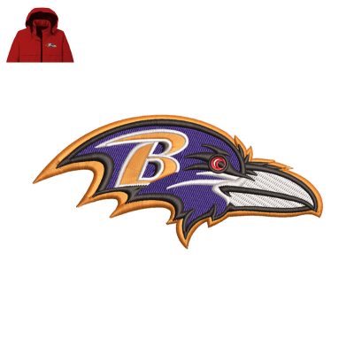 Baltimore Ravens Embroidery logo for Jacket.