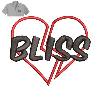 Best Bliss Embroidery logo for Polo Shirt.
