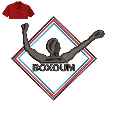 Boxoum Embroidery logo for polo Shirt.
