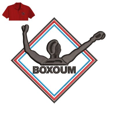 Boxoum Embroidery logo for polo Shirt.
