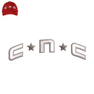 CNC Letter 3d Puff Embroidery logo for Cap.