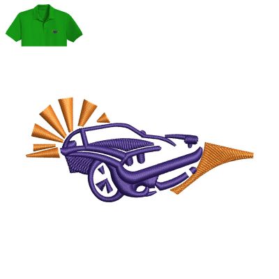Car Embroidery logo for Polo Shirt.