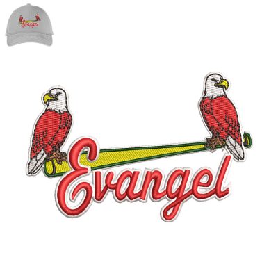 Evangel 3d Puff Embroidery logo for Cap.