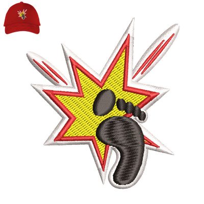 Explosion Lag Embroidery logo for Cap.