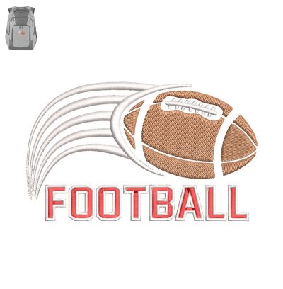 Football Embroidery logo for Bag.