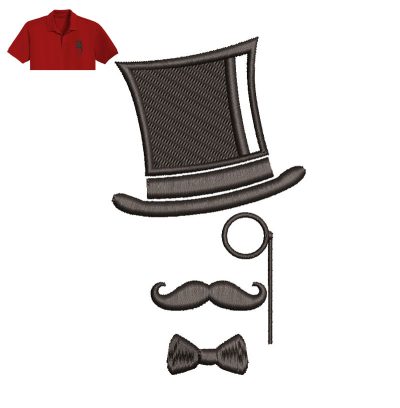 Gentleman Embroidery logo for Polo Shirt.