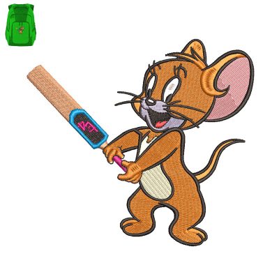 Jerry Mouse Embroidery logo for Bag.