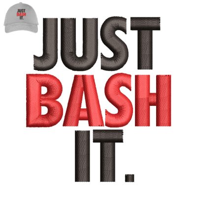 Just Bash It Embroidery logo for Cap.