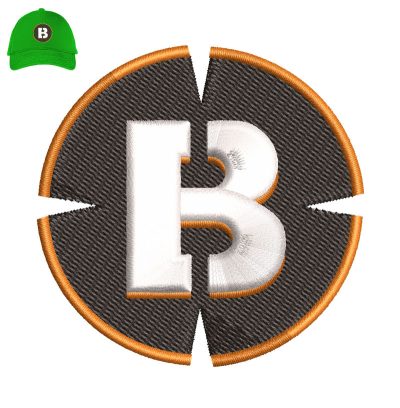 Letter B 3d Puff Embroidery logo for Cap.