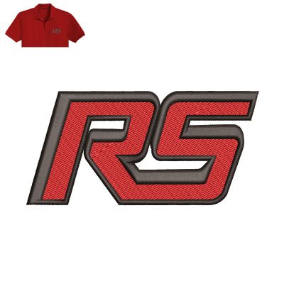 Letter RS Embroidery logo for Polo Shirt.