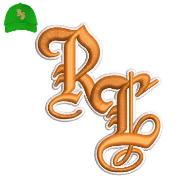 Letter RTB 3d Puff Embroidery logo for Cap.