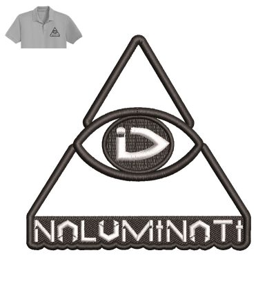 Naluminati Embroidery logo for Polo Shirt.