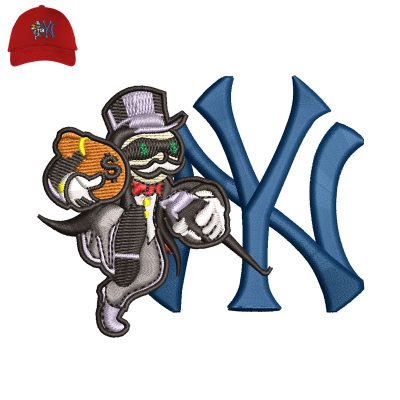 New York Yankees 3d Puff Embroidery logo for Cap.