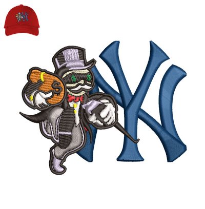 New York Yankees 3d Puff Embroidery logo for Cap.