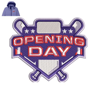 Opening Day Embroidery logo for Jacket.