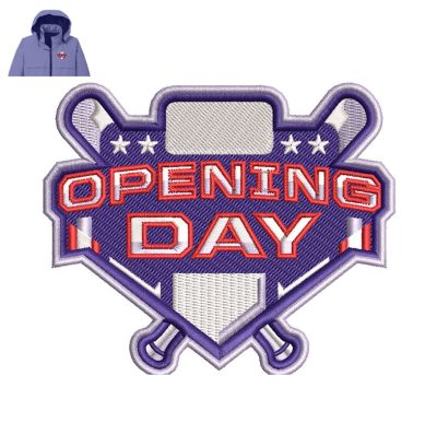 Opening Day Embroidery logo for Jacket.