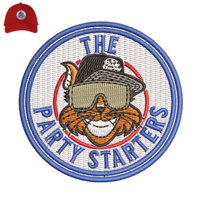 Party Starters Embroidery logo for Cap.