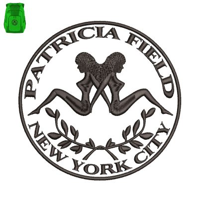 Patricia Field Embroidery logo for Bag.