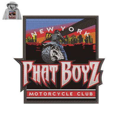 Phatboyz Motorcycle Club Embroidery logo for Hoodie.