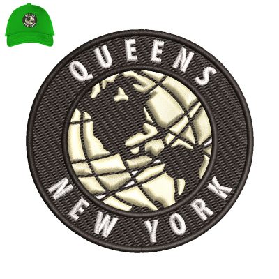 Queens New York 3d Puff Embroidery logo for Cap.