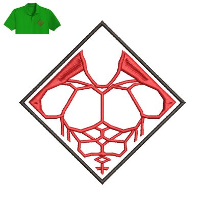 Redhood Chest Armor Embroidery logo for Polo Shirt.