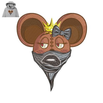 Rey Mouse Embroidery logo for Hoodie.
