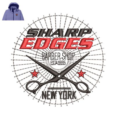 Sharp Edges Embroidery logo for Jacket.