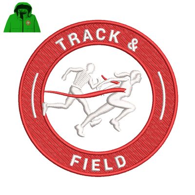 Track Field Embroidery logo for Jacket.