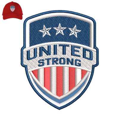 United Strong Embroidery logo for Cap.