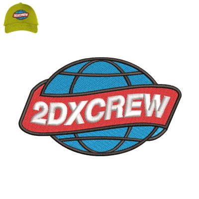2Dxcrew Embroidery logo for Cap.