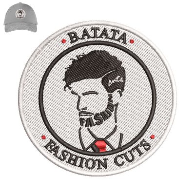 Batata Fashion Cuts Embroidery logo for Cap.
