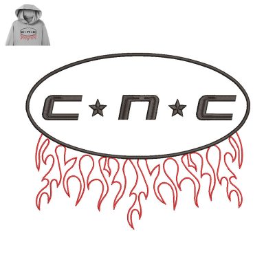 CNC Embroidery logo for Hoodie.
