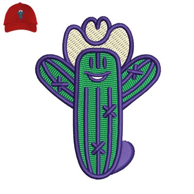 Cactus Embroidery logo for Cap.