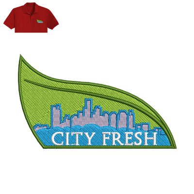 City Fresh Market Embroidery logo for Polo Shirt.
