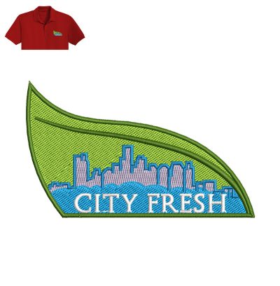 City Fresh Market Embroidery logo for Polo Shirt.