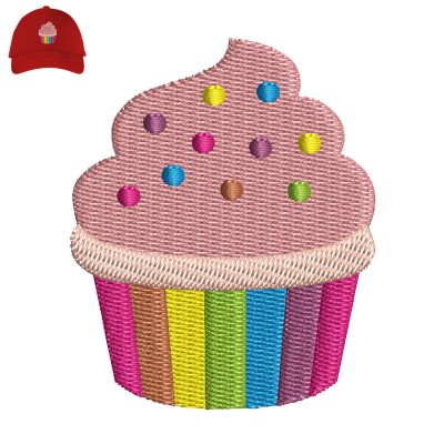 Cupcake Embroidery logo for Cap.