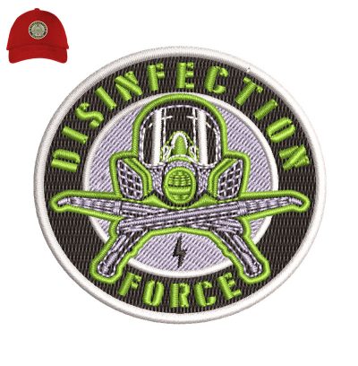 Disinfection Force Embroidery logo for Cap.