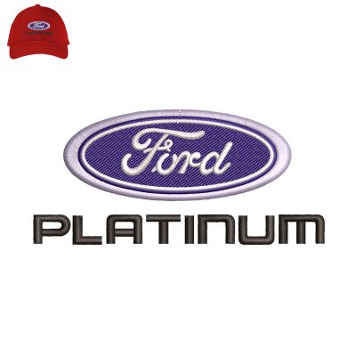 Ford Platinum Embroidery logo for Cap.