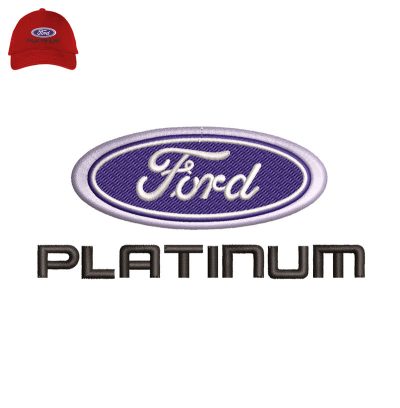 Ford Platinum Embroidery logo for Cap.