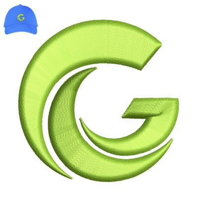 G Leaf 3d Puff Embroidery logo for Cap.