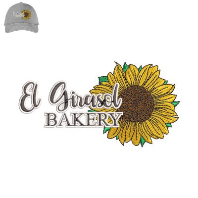 Girasol Bakery Embroidery logo for Cap.