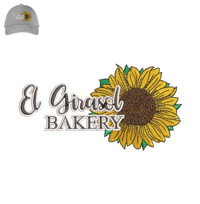 Girasol Bakery Embroidery logo for Cap.