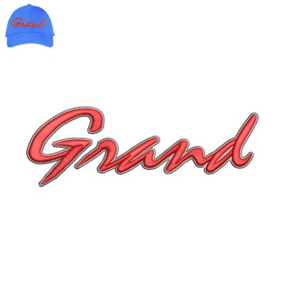 Grand 3d Puff Embroidery logo for Cap.