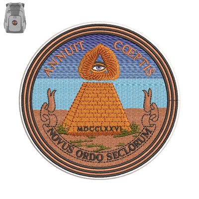 Great Seal Pyramid Embroidery logo for Bag.