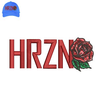 HRZN Flower Embroidery logo for Cap.